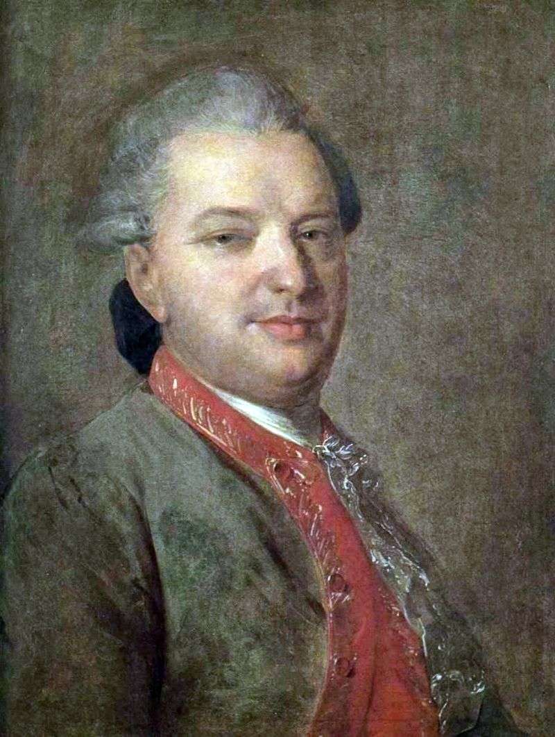 Portrait of the poet Vasily Ivanovich Maikov by Fedor Rokotov