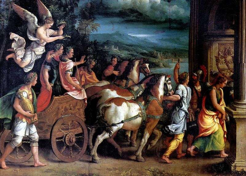 The Triumph of Titus and Vespasian by Giulio Romano