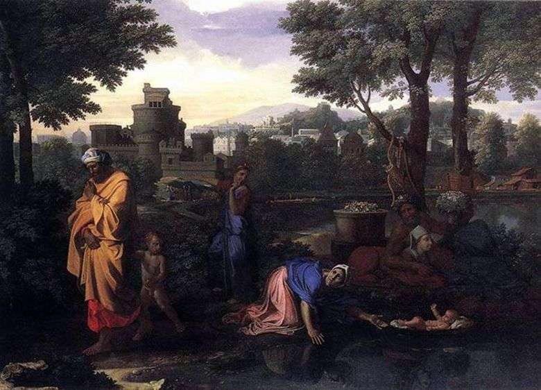 Abandono de Moisés en el Nilo   Nicolas Poussin