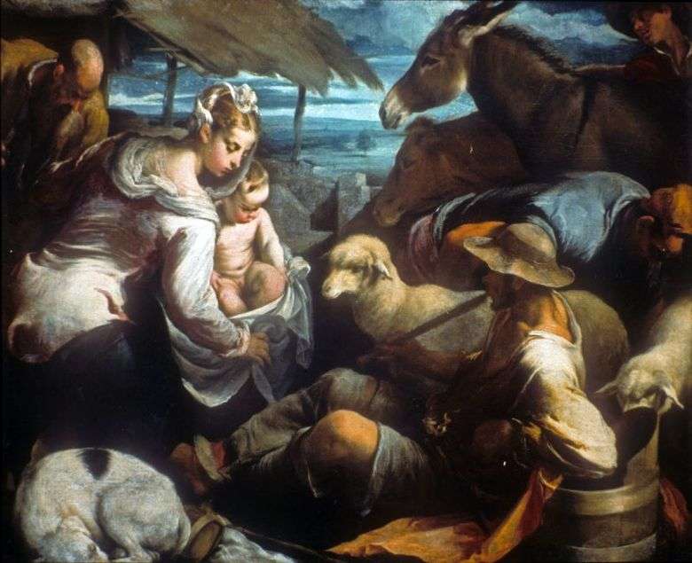 Adoración de los pastores   Jacopo Bassano