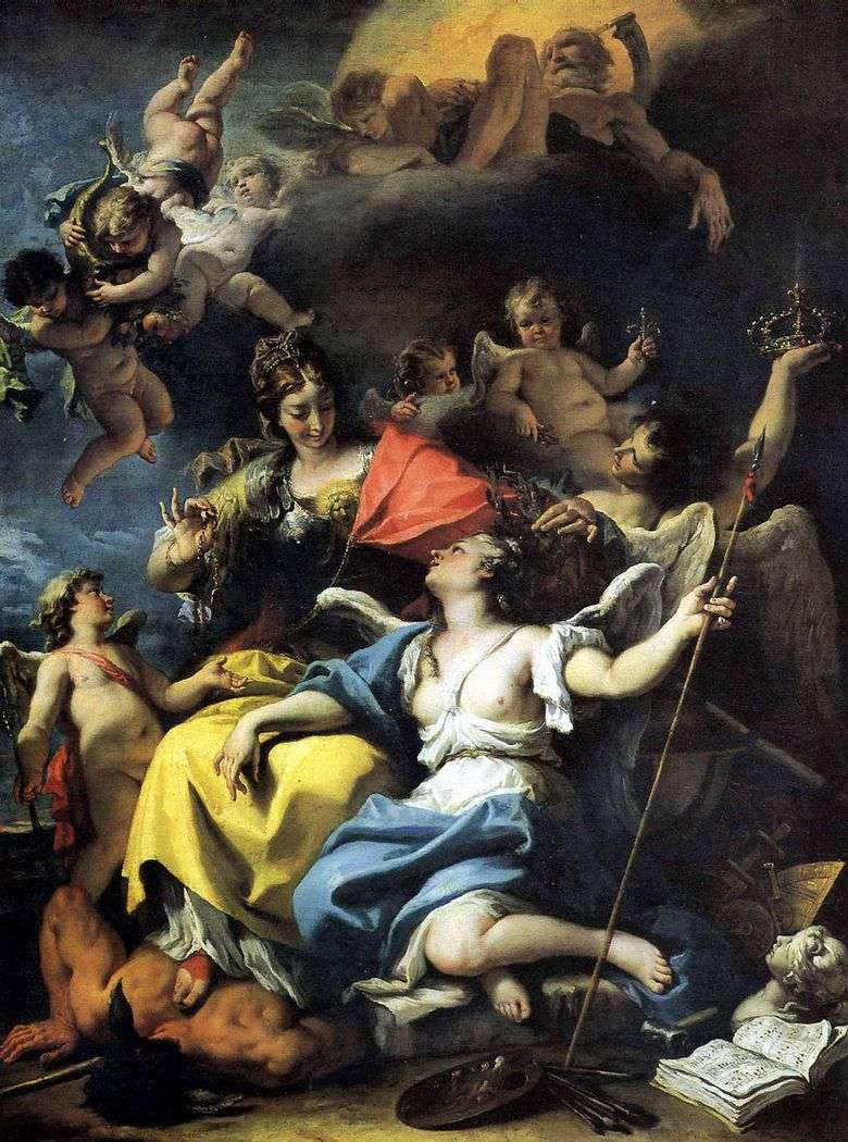 Alegoría de Francia en la imagen de la Sabiduría   Sebastiano Ricci