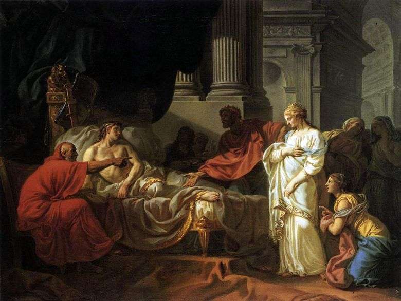 Antíoco y Stratonica   Jacques Louis David
