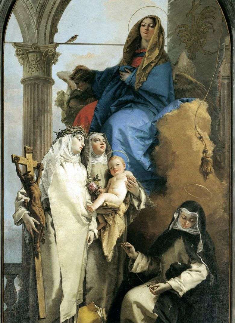 Aparición de la Virgen por los santos dominicos   Giovanni Battista Tiepolo