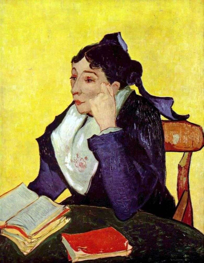 Arlesianka: Madame Zhinu con libros   Vincent Van Gogh
