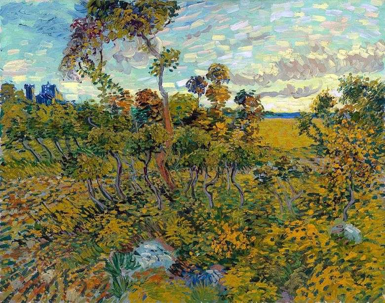 Atardecer en Monmajour   Vincent Van Gogh