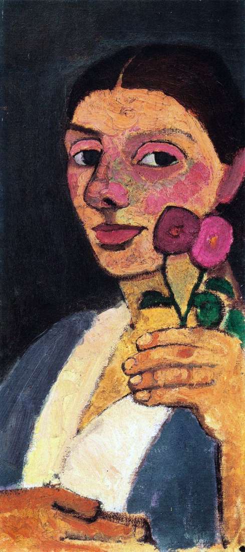 Autorretrato con dos colores   Paula Modersohn Becker