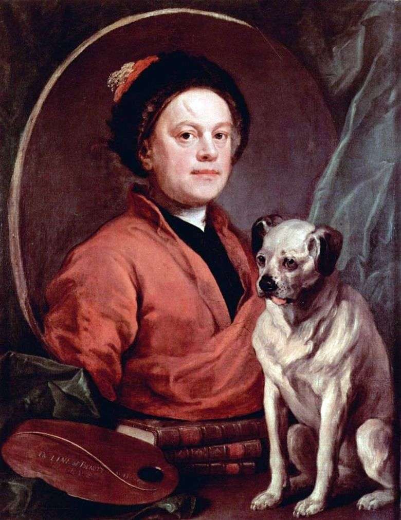 Autorretrato con perro   William Hogarth