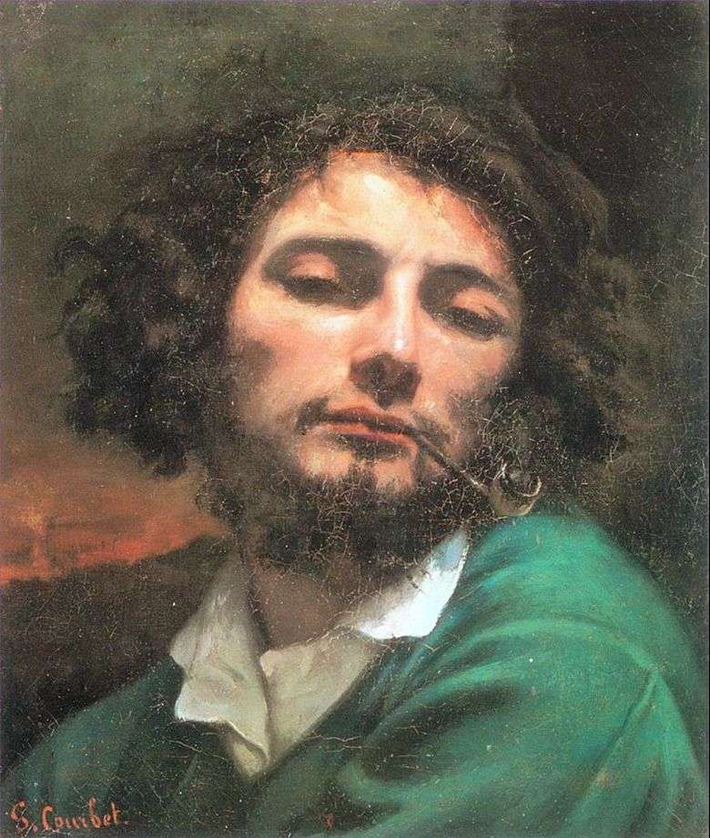 Autorretrato con tubo   Gustave Courbet