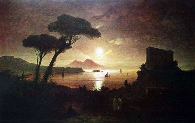 Bahía napolitana a la luz de la luna   Ivan Aivazovsky