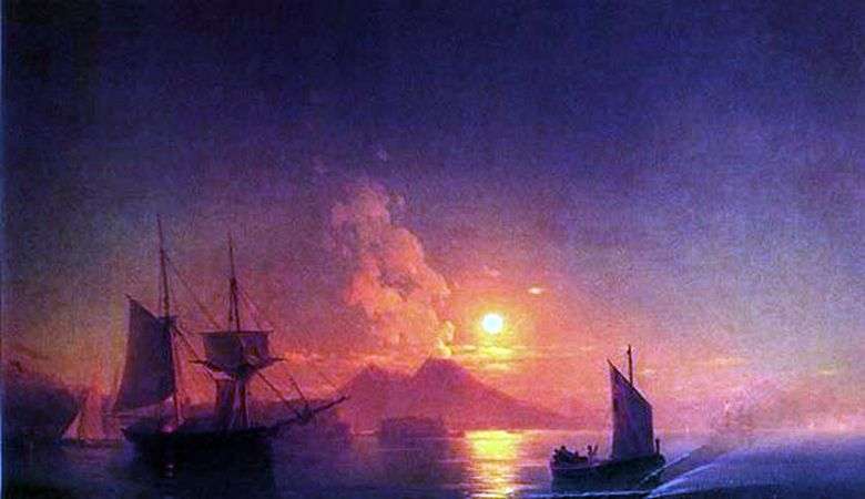 Bahía napolitana en una noche de luna   Ivan Aivazovsky