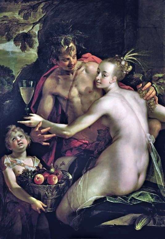 Bahus, Ceres y Cupido   Hans von Aachen