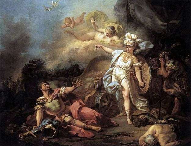 Batalla de Marte con Minerva   Jacques Louis David