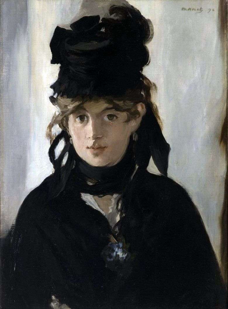 Bertha Morisot con un ramo de violetas   Edouard Manet