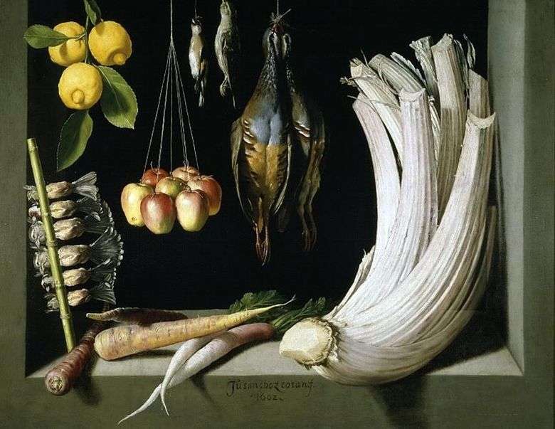 Bodegón con juego   Verduras y limones, Sanchez Juan Cotan