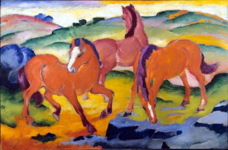 Caballos rojos   Franz Marc