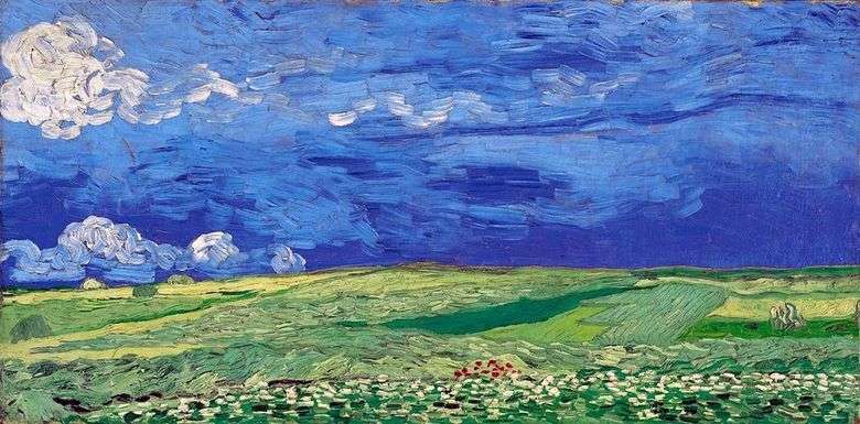 Campo de trigo bajo un cielo nublado   Vincent van Gogh