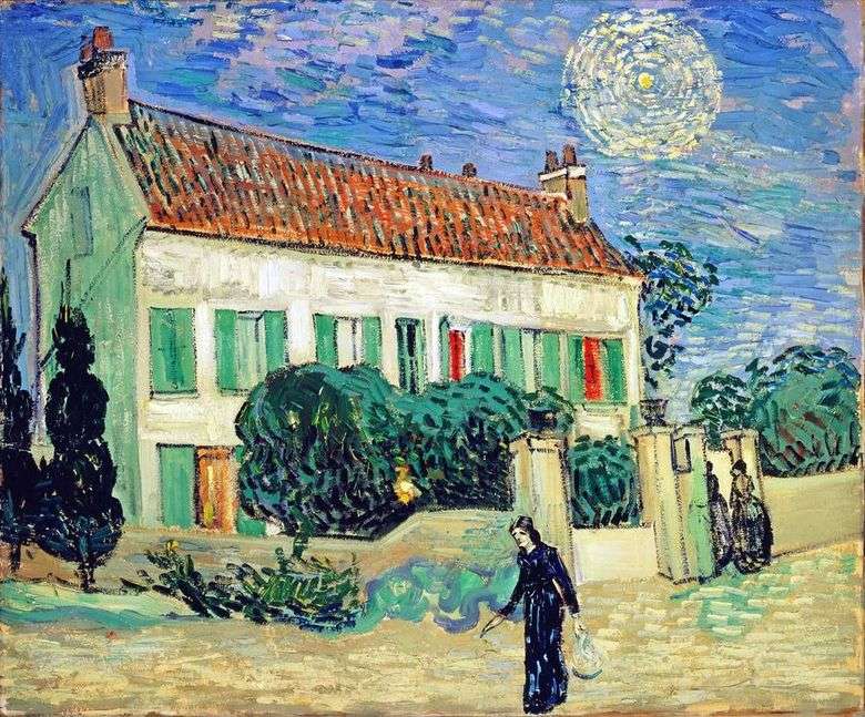 Casa Blanca en la noche   Vincent Van Gogh