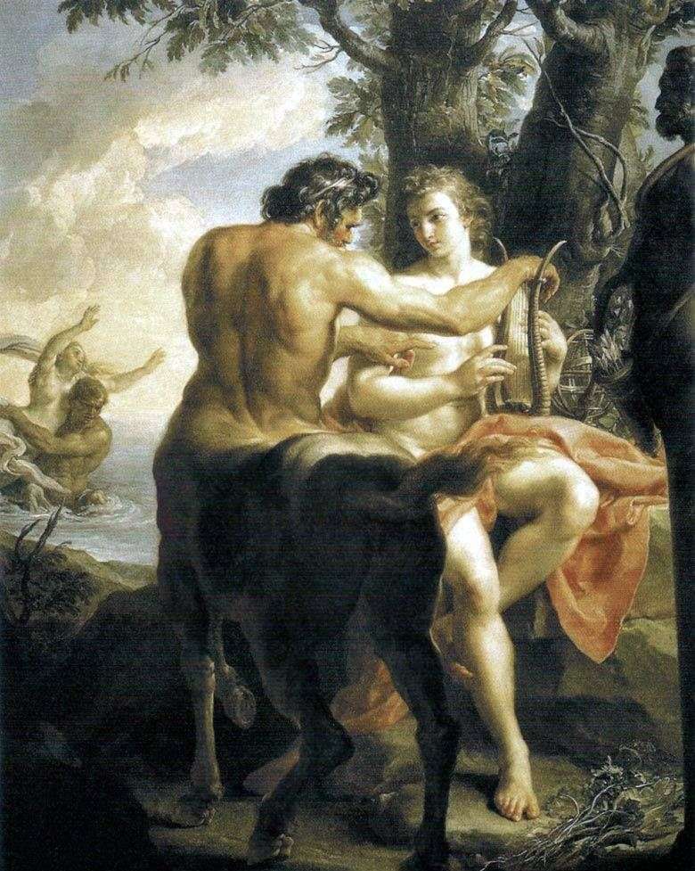 Centauro Quirón enseñando a Aquiles   Pompeo Batoni