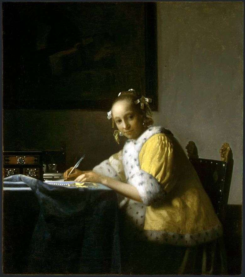 Chica escribiendo una carta   Jan Vermeer