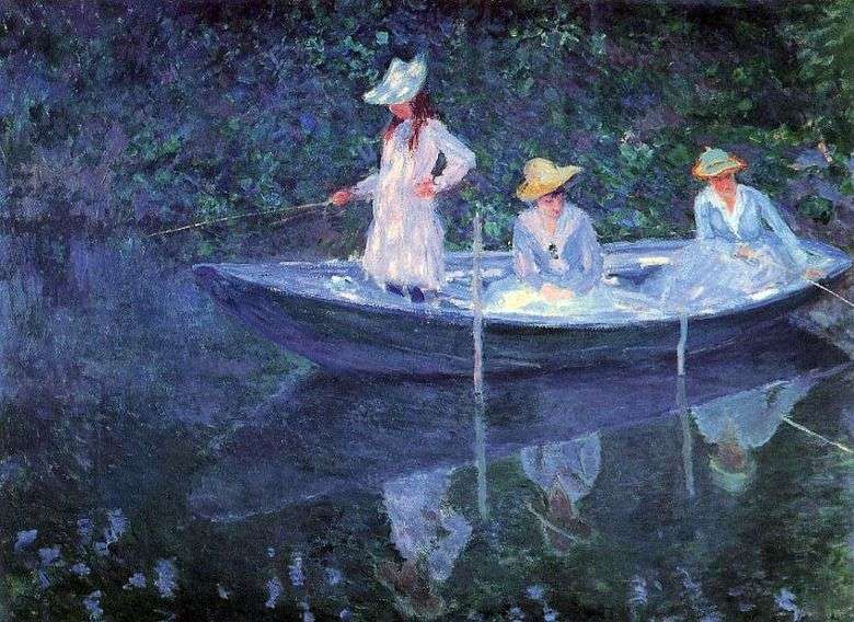 Chicas en el barco   Claude Monet
