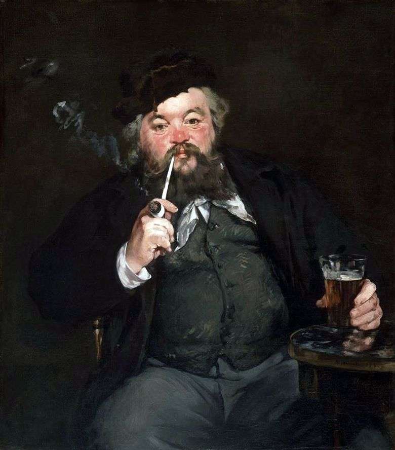Con una cerveza   Edouard Manet