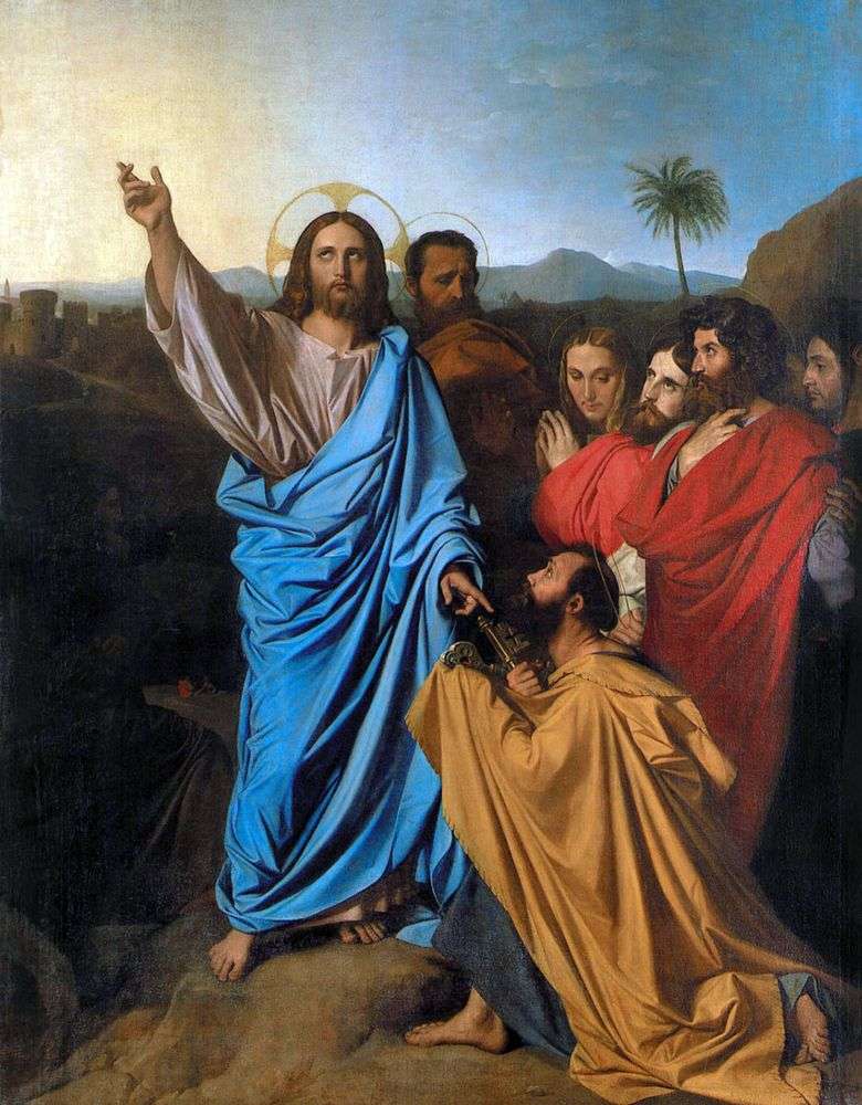 Cristo transmitiendo de sv. Pedro las llaves del cielo   Jean Auguste Dominique Ingres