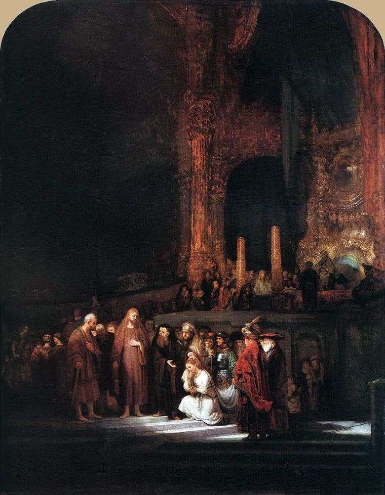 Cristo y el pecador   Rembrandt Harmens Van Rhine