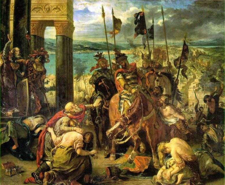 Crusaders captura de Constantinopla   Eugene Delacroix