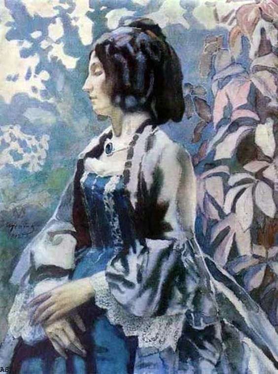 Dama de azul   Victor Borisov Musatov