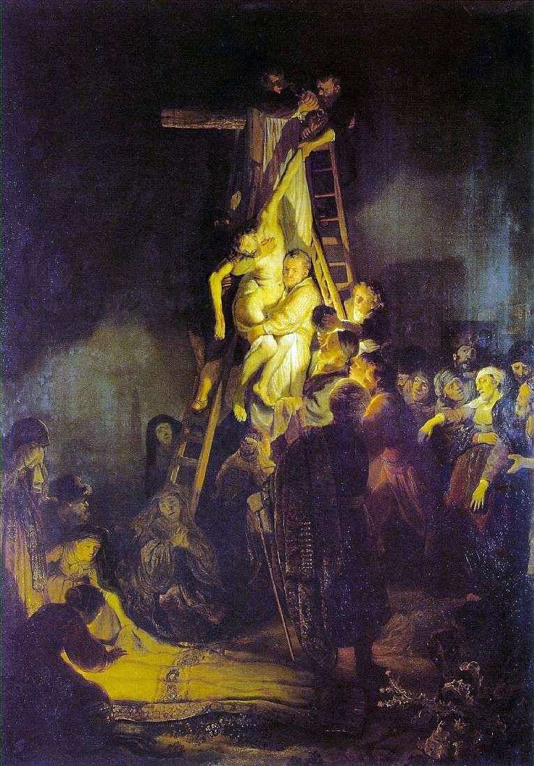 Descenso de la cruz   Rembrandt Harmens Van Rhine