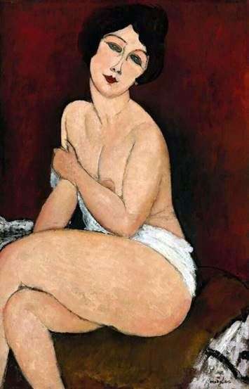 Desnudo sentado en el sofá   Amedeo Modigliani