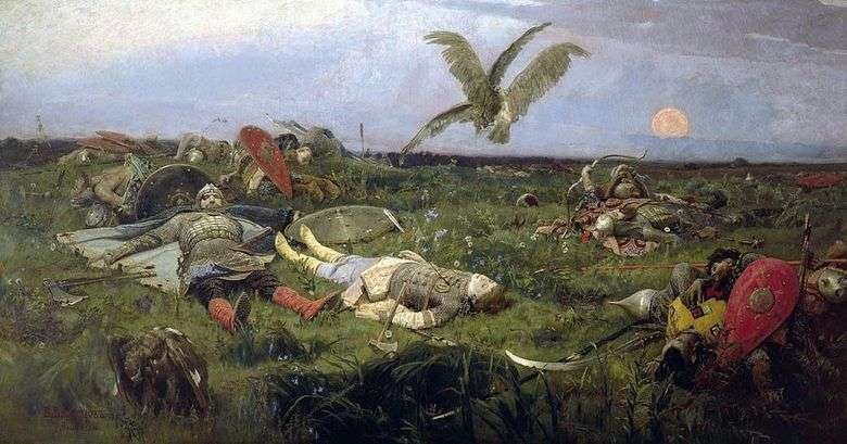 Después de la masacre de Igor Svyatoslavich con Polovtsy   Viktor Vasnetsov