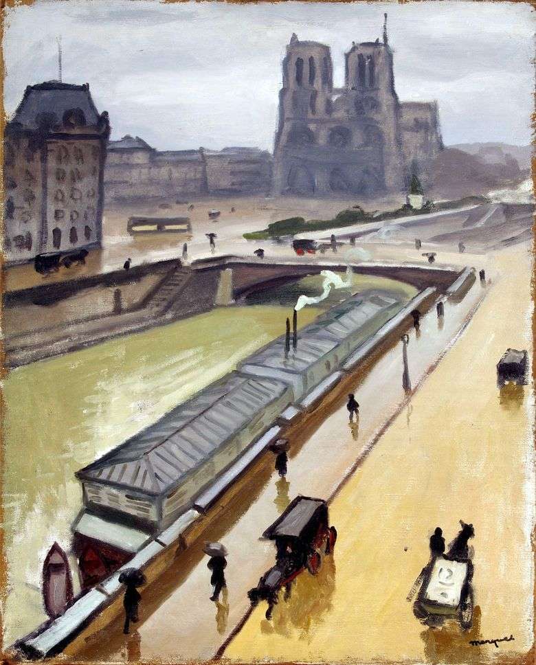 Día de lluvia en París. Notre Dame   Albert Marquet