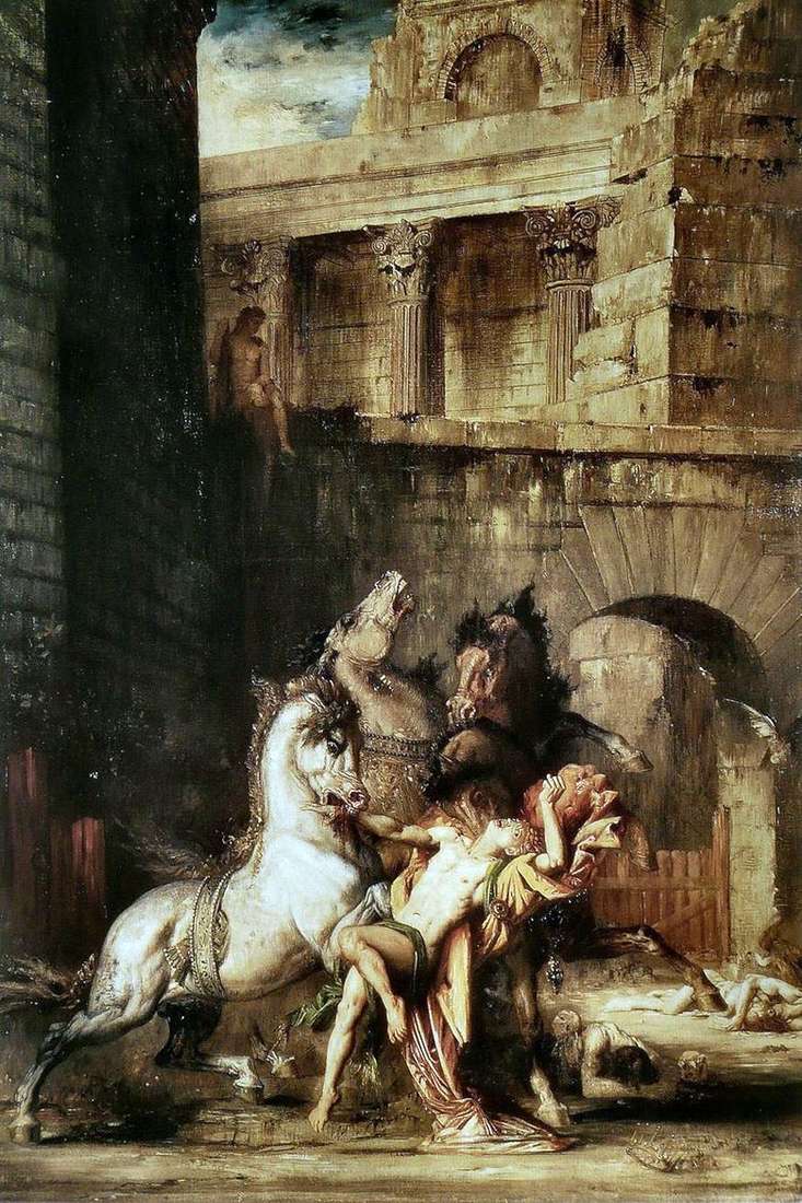 Diomedes devorando sus caballos   Gustave Moreau