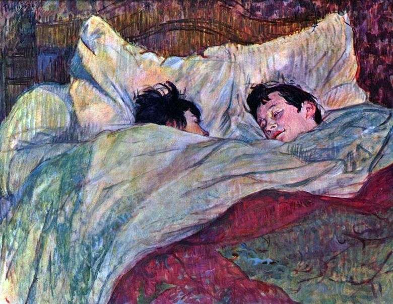 Dos chicas en la cama   Henri de Toulouse Lautrec