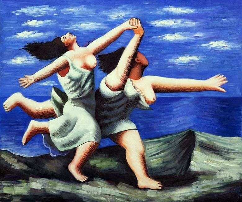 Dos mujeres corriendo por la playa   Pablo Picasso