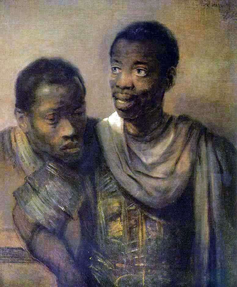 Dos negros   Rembrandt Harmens Van Rhine