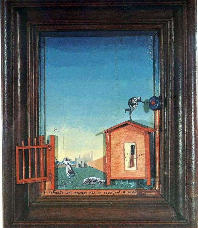 Dos niños y un ruiseñor   Max Ernst