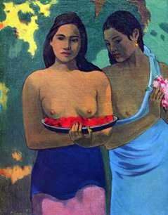 Dos tahitianos   Paul Gauguin