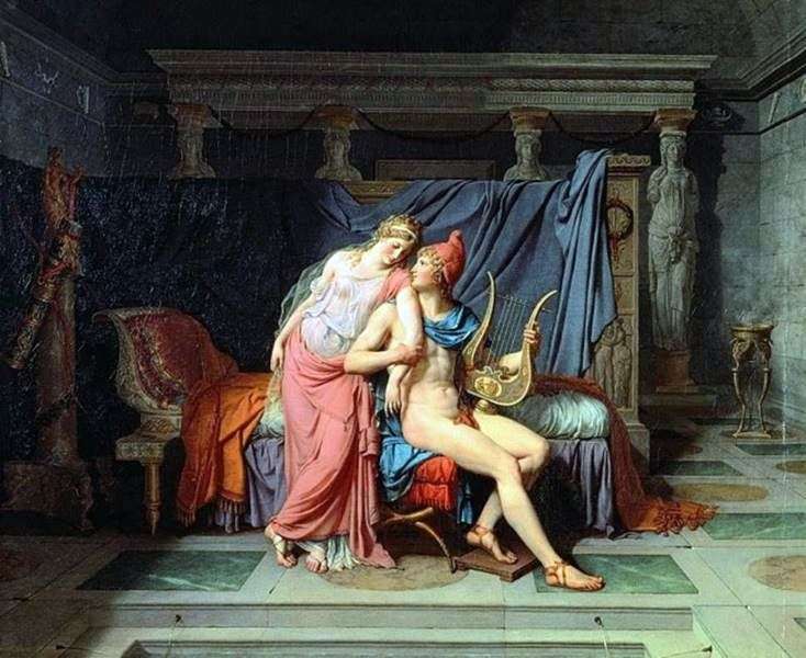 El amor de París y Helena   Jacques Louis David