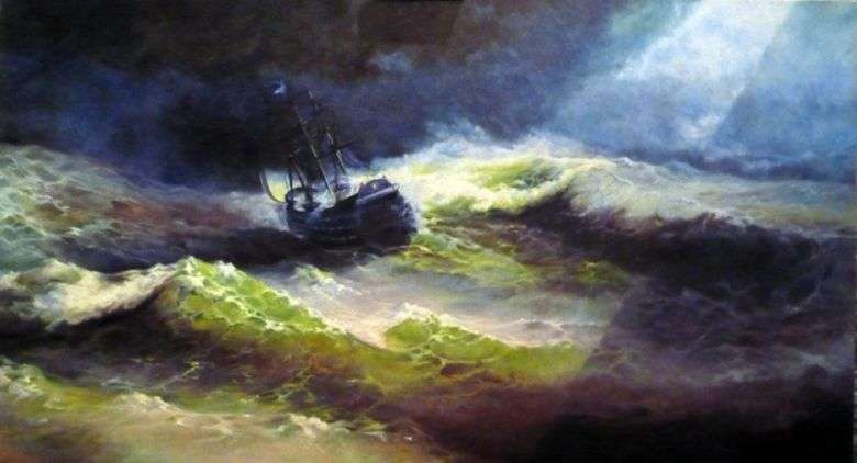 El barco Emperatriz María durante una tormenta   Ivan Aivazovsky