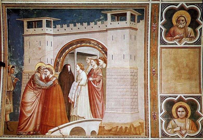 El encuentro de Anna con Joachim en el Golden Gate   Giotto