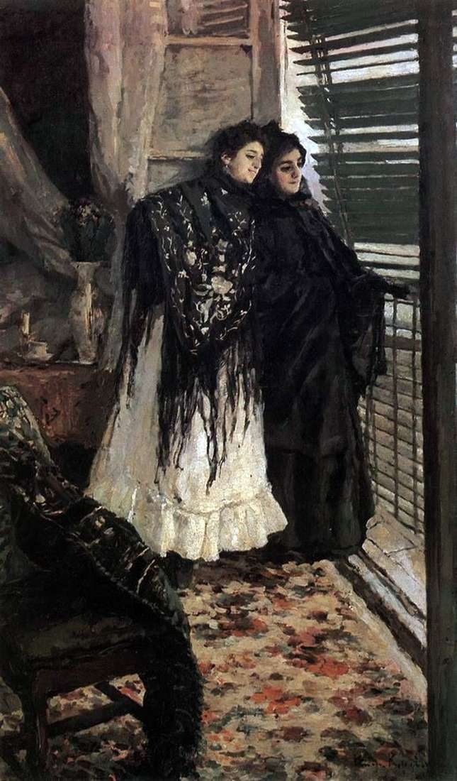 En el balcón. Leonora y Ampara españolas   Konstantin Korovin