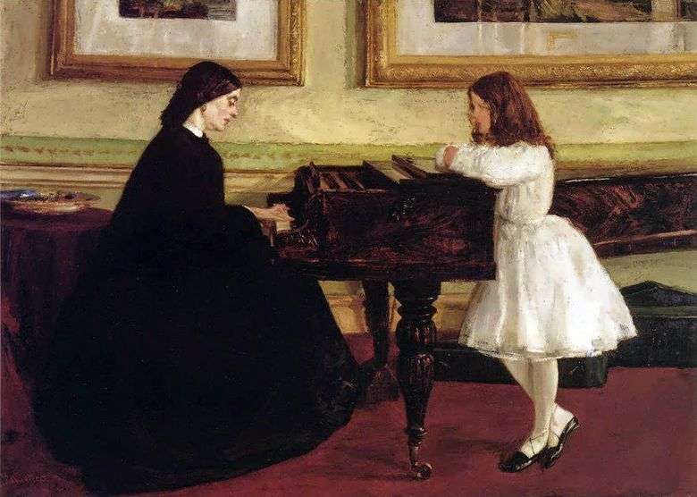 En el piano   James Whistler