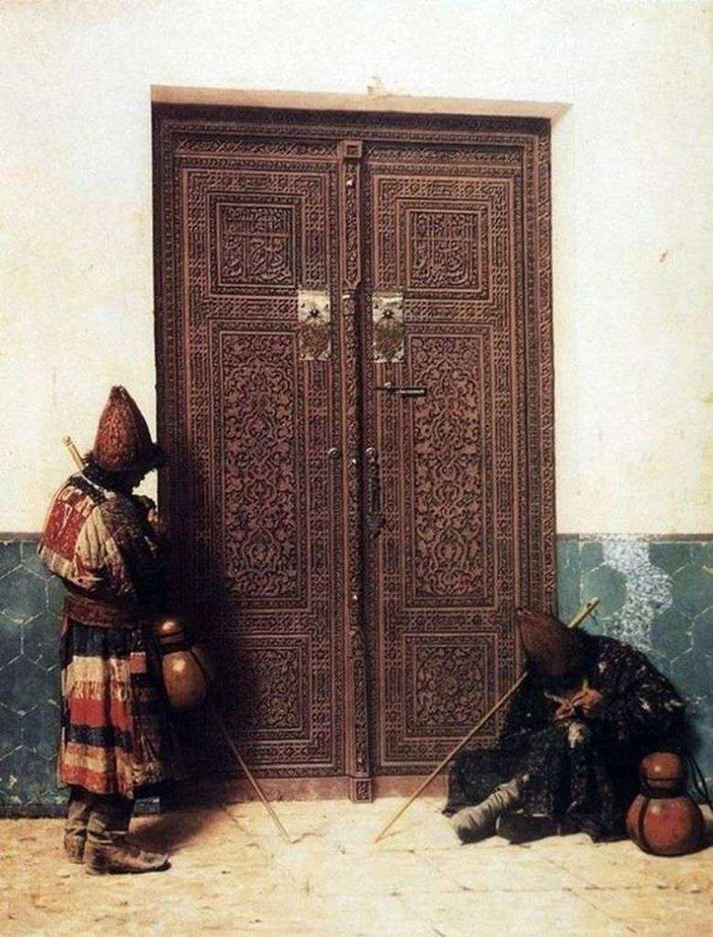 En la puerta de la mezquita   Vasily Vereshchagin