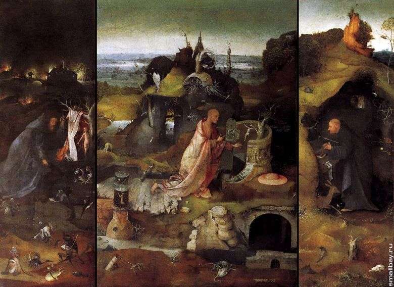 Ermitaños sagrados Tríptico   Hieronymus Bosch