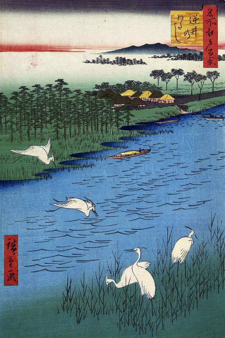 Ferry Sakasai   Utagawa Hiroshige