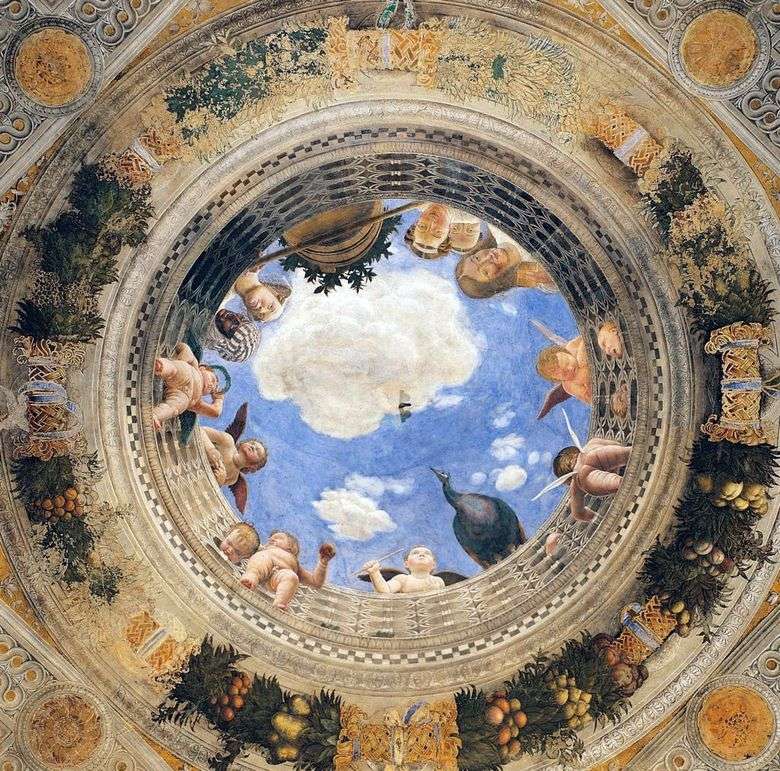 Fresco de cúpula de la cámara degli Spozi   Andrea Mantegna