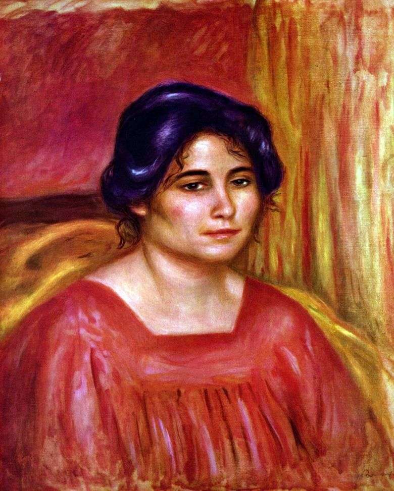 Gabriel en una blusa roja   Pierre Auguste Renoir