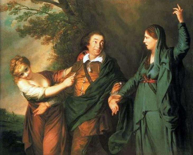 Garrick entre las musas de la tragedia y la comedia   Joshua Reynolds